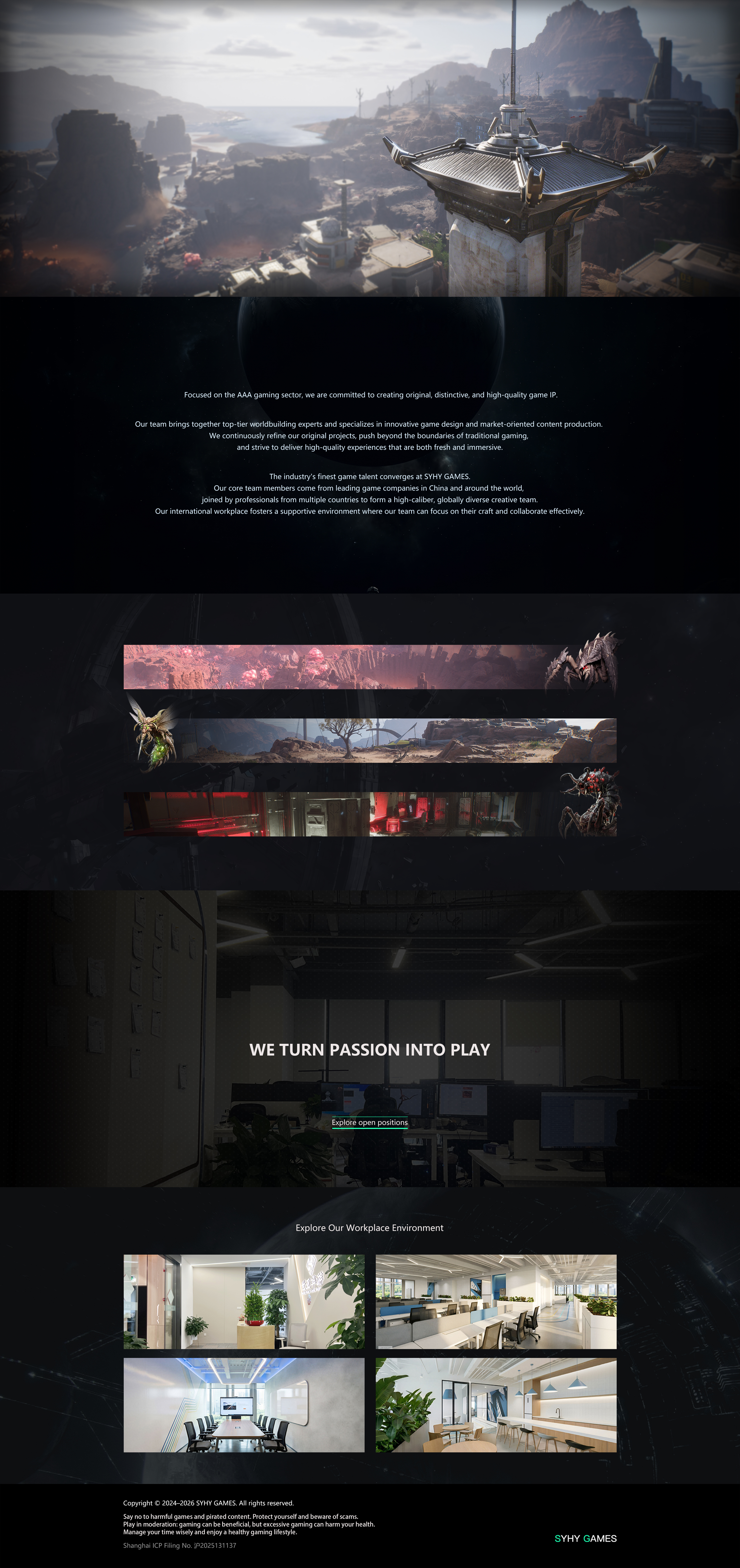 SYHY GAMES official website